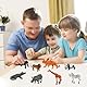 12 Stück Safari Tiere Figuren Set, Realistische Dschungel Wildtiere Figuren aus Kunststoff, Mini Tierfiguren Spielzeug für Kinder, Jungen & Mädchen, Lernspielzeug, Tortenaufsatz, Geschenkidee
