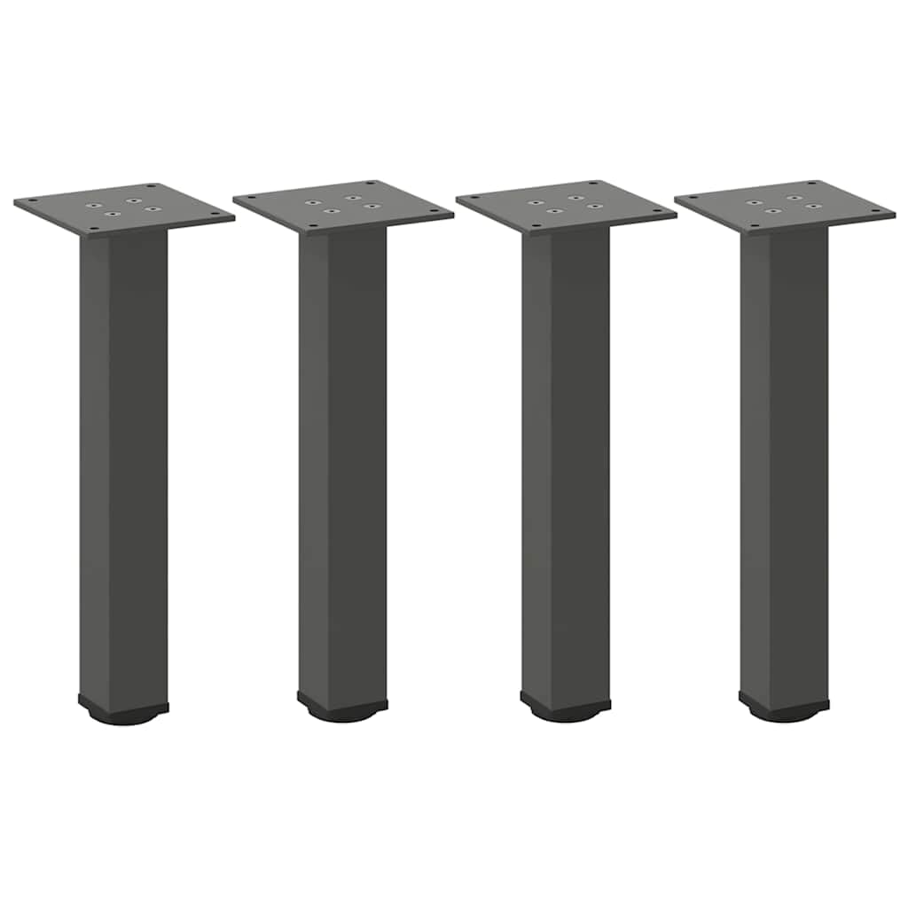 Gambe per Tavolino 4 Pz Antracite 30-32 cm Acciaio