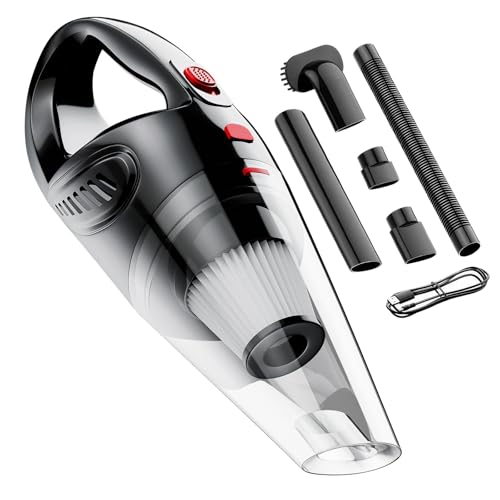YFIXQNSU Hand Held Car Vacuum Cleaner - Cordless Rechargeable Handheld Vacuum, Mini Vacuum Clean Dust & Hair Fastly, Power Suction Vacuum Cleaner for Car/Home/Office