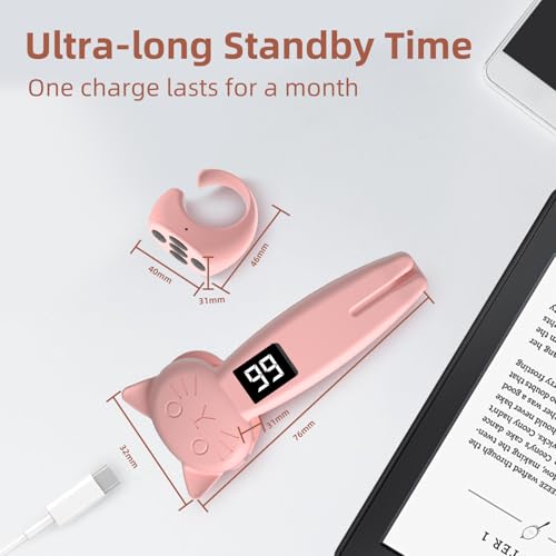 Remote Control Page Turner for Kindle Paperwhite Oasis Kobo Accessories Reading Novels & eReaders Camera with Video Recording Remote Triggers Page Turner Clicker for iPad Android Tablets (Pink)