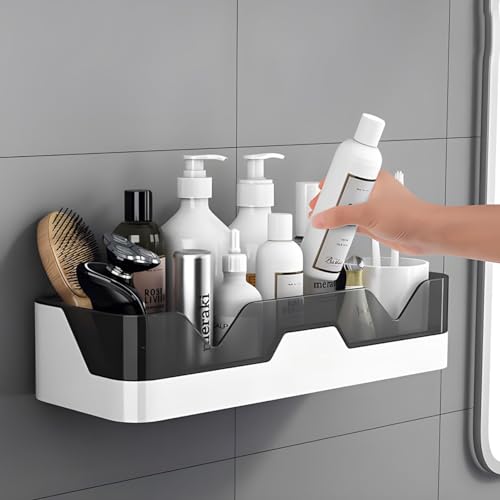 Image of BENAVJI Drill Free Corner Shelf for Bathroom Wall Bathroom Organizer Without Drill Kitchen Rack Pack of 2