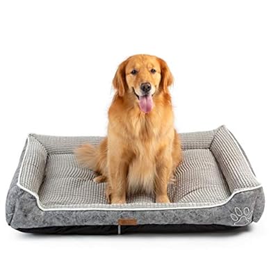 AcornPets® B-606 Deluxe Grey Color Extra Large Dog Bed Cat Pet Pillow Fleece 110 x 90 CM For Large Dogs, Using Fur Velvet, Oxford Fabric, Detachable and Washable