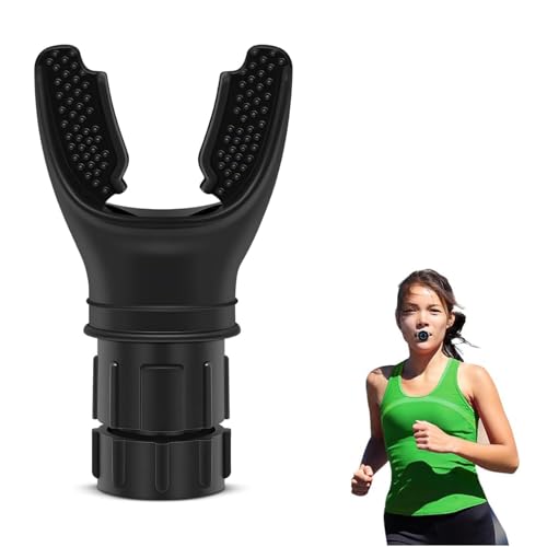 Oxyfit Breathing Trainer, Entraineur Respiratoire avec Résistances Réglables, Appareil d'exercice Respiratoire pour Amélioration Lung Flexer et Cardio Sport, Appareil d'exercice Pulmonaire (Noir)