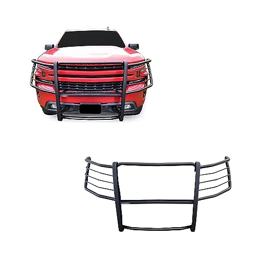 Image of Black Horse Off Road Grille Guard Modular Black Compatible with 2019-2021 Chevrolet Silverado 1500 /2022 Chevrolet Silverado 1500 LTD (Excl. 2019 Silverado 1500 LTD)-17GT29MA