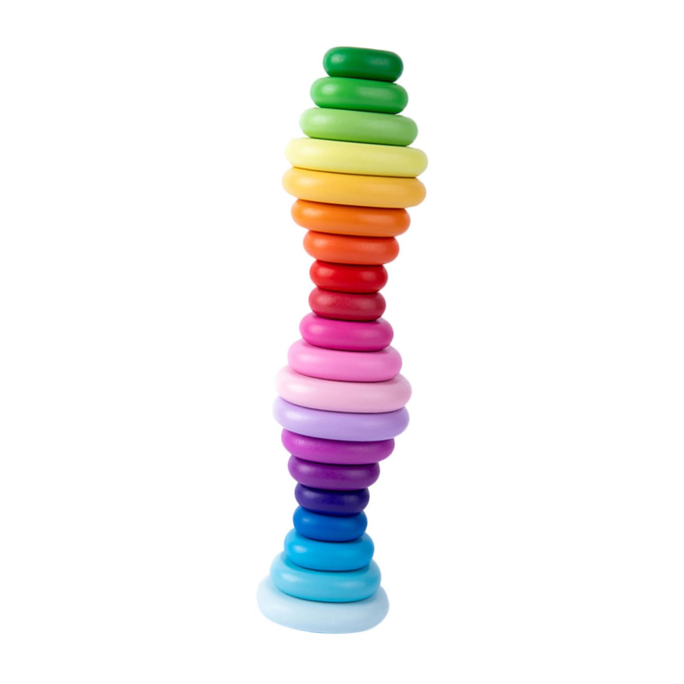20 Bloques de Construcción de Madera, Bloque de Piedra Emulado, Juego Educativo para Niños, Desarrollo de Coordinación Mano-Ojo, Estimulación de Imaginación y Concentración,