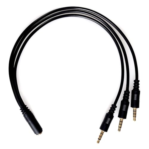 Cable divisor audio 3.5mm TRRS 33 cm 1 a 3