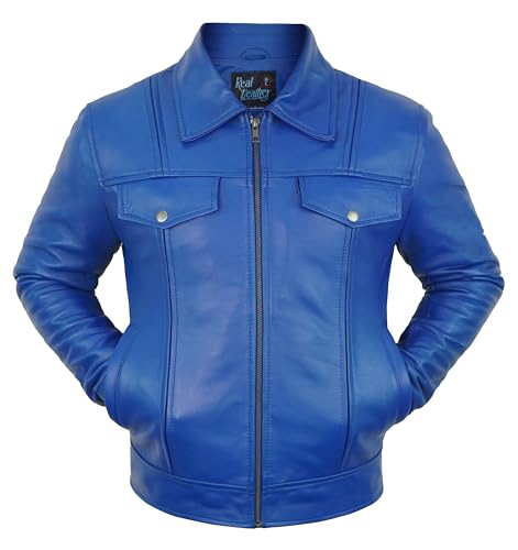 American Vintage Fashion Blue Trucker Jacket Men - Western