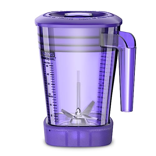 Image of Waring Commercial 48 oz. Purple Copolyester Container Complete