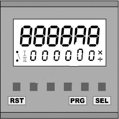Trumeter 7922 Counter 2 Preset w/Prescale 6 -Digit LCD Quadrature 85-265VAC/10-26VDC IP65