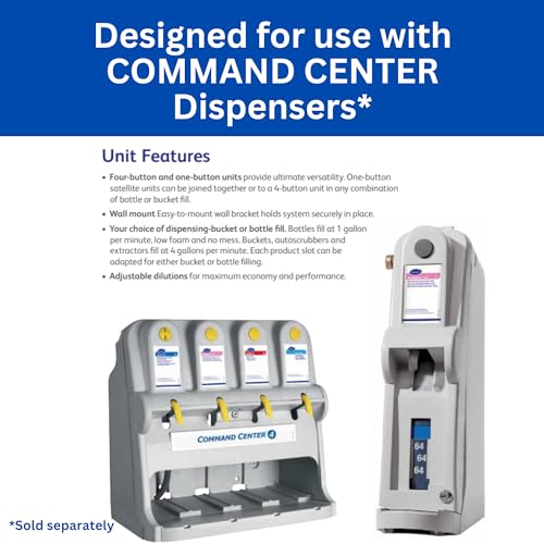 Image of VIREX Diversey II 256 Disinfectant Cleaner Command Ctr, 1.5 gal, 2 Pk | One Step Cleaning, Fast Contact Time, Controls Odors, Cost Efficient 1:256 Dilution, Multi Surface Use
