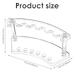 2 PCS Pen Display Stand Acrylic Pen Stand Plastic Pens Holder Clear Rack Beaded Slots Display Eyebrow Makeup Brush Rack Organizer for School Office Home Store (Clear) - Image 2