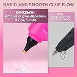 Hot Glue Gun, 20V Gun sans fil rose avec 30 PCS Sticks de colle pleine taille, 2Ah Kit de colle de batterie rechargeable pour DIY,