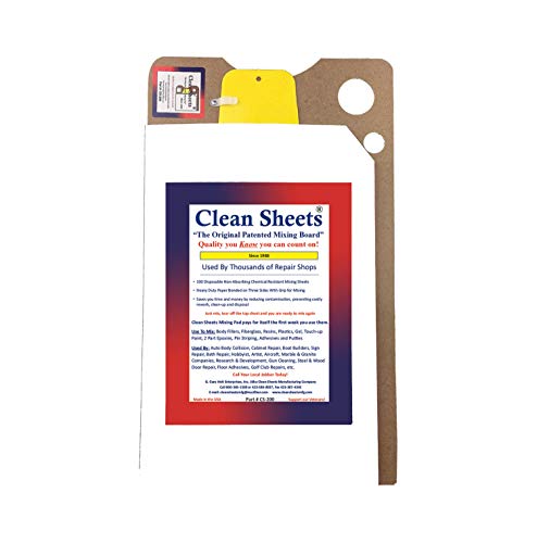 Clean Sheets CS-200 Auto Body Mixing Board Tear-Off Quick-Mixing Sheets