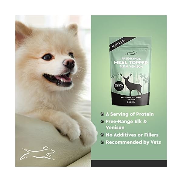 EBPP Free Range Dog Food Topper – Freeze Dried Raw Dog Food – Elk & Venison Dog Food Additives – Made in The USA EBPP Free Range Dog Food Topper – Freeze Dried Raw Dog Food – Elk & Venison Dog Food Additives – Made in The USA