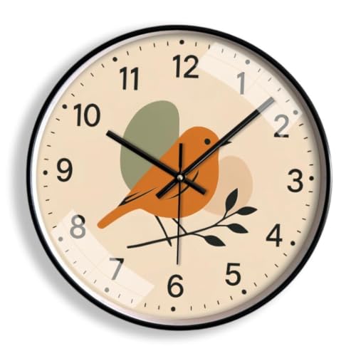 Image of TEKCOOL Wall Clock 12 inch Silent Quartz Decorative Wall Clock Non-Ticking Classic Digital Clock Battery Operated Round Easy to Read Handheld Complete Home /Kitchen /Bedroom(410);