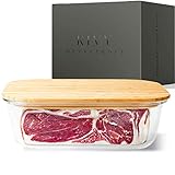 𝗢𝗥𝗗𝗡𝗨𝗡𝗚 𝗜𝗠 𝗞Ü𝗛𝗟𝗦𝗖𝗛𝗥𝗔𝗡𝗞 - Einen guten Überblick über Gemüse, Wurst, Aufschnitt & Co. hat man dank des durchsichtigen Borosilikatsglasses. Zudem lässt sich die Wurstbox problemlos stapeln und spart somit platzt im Kühlschrank.