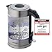 Cloer 4429 Glas Wasserkocher,Testsieger Haus und Garten 02.2019, 2200 Watt, LED-Beleuchtung, verriegelter Sicherheitsdeckel, verdecktes Heizelement, 1,7 Liter, Edelstahl, 1.7 liters