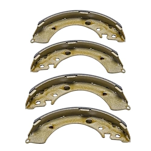 Image of Detroit Axle - Rear Brake Shoes for 1992-2005 Honda Civic 1982-1989 Accord 1997-2000 Acura EL 2007-2008 Honda Fit, Semi-metallic Brake Shoes Replacement
