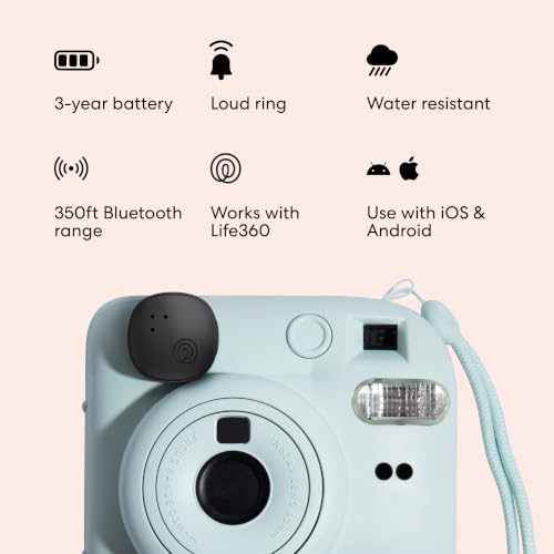 Image of Life360 Tile Sticker - Small Bluetooth Tracker, Remote Finder and Item Locator for Bikes, Glasses and More. Both iOS and Android Compatible. Phone Finder. 1-Pack (Black)