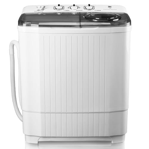 Cucina Magica 28Lbs Twin Tub Semi-Automatic Washing Machine - Portable Washing Machine with Drain...