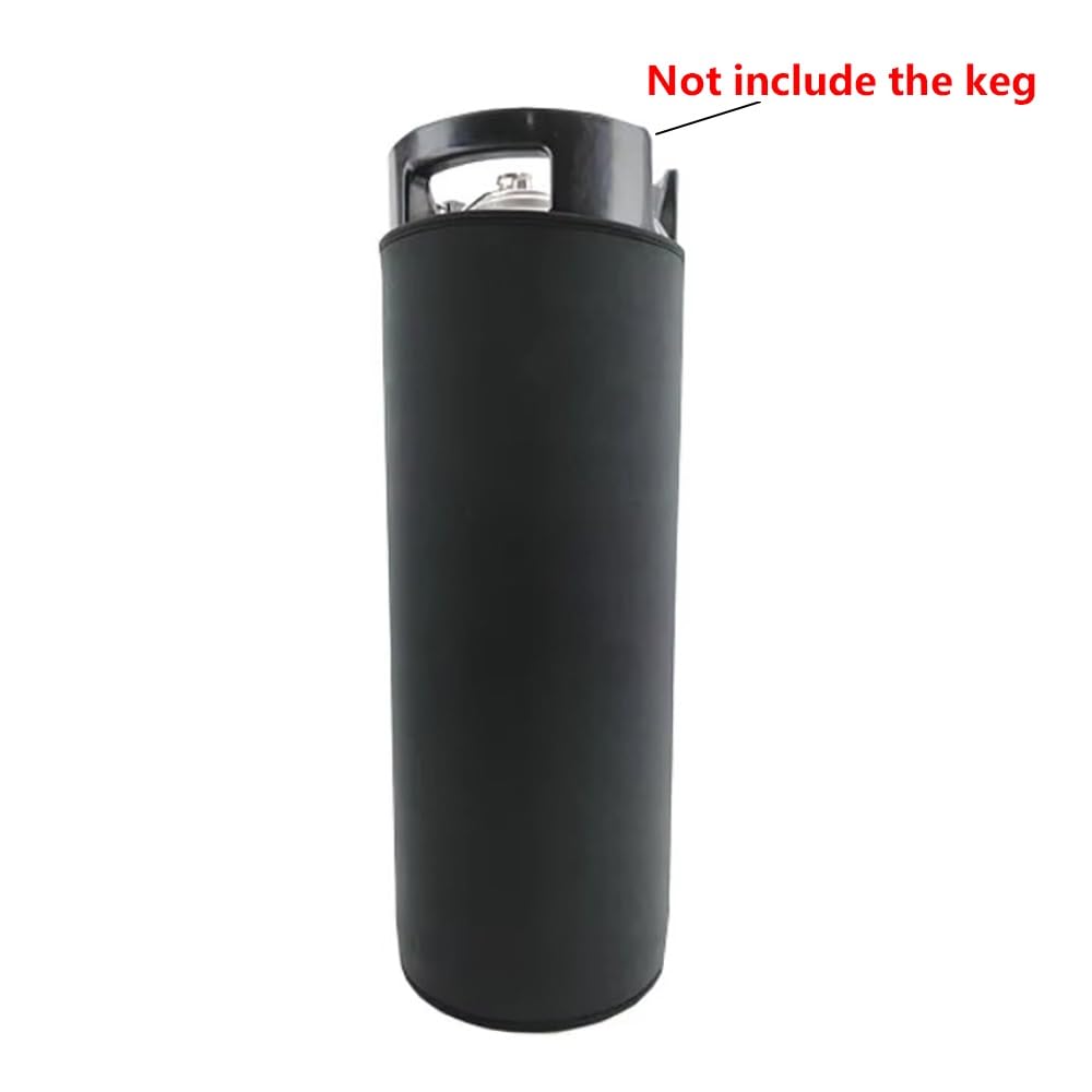 Housse De Protection en Néoprène for Fût Corny Keg 19 L – Housse Isotherme for Fût De Bière Maison, Fêtes Et Pique-niques – Convient Aux Fûts De 20 À 24 Cm De Diamètre (Noir, 60 Cm)