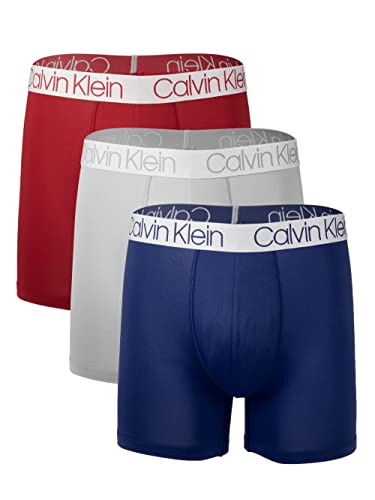 Calvin Klein Calzoncillos bóxer de microfibra para hombre, paquete de 3, N (np2214-651)/G, X-Large