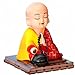 Andy's Orchids Little Monk Figurine Solar Toys, Shaking Head Dancing Toy, Buddhist Monk Doll Figurines Statues Car Dashboard Ornament HomeDecoration