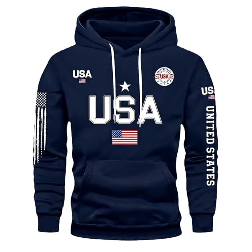 Sudadera protección solar hombre contra calor extremo sudadera bandera americana navy