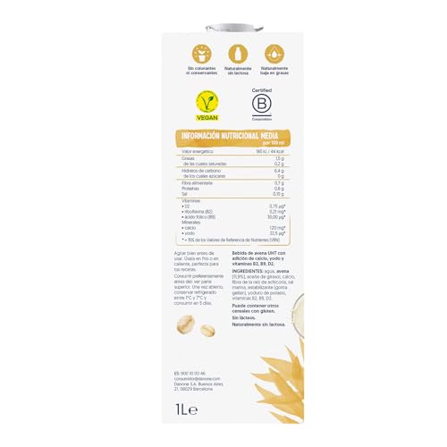 Miniatura 2 de Alpro Bebida Vegetal de Avena sin Ázucar - Pack de 6 x 1L