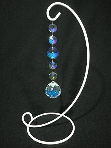 [KKD] 卓上 置き型 吊り下げ サンキャッチャー 置物 クリスタル インテリア (ホワイト小、レインボー)のサムネイル