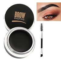 EONFAVE Wasserfestes Augenbrauen Gel, Langanhaltend Augenbrauen Formen Brow Gel Mit Bürste, Hochpigmentiert Augenbrauenfarbe Leicht Nicht Fettend Styling Augenbrauengel (05 schwarz)