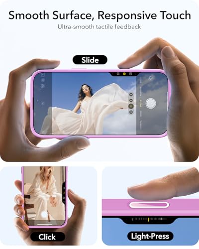 Image of ESR for iPhone 16 Case, Camera Control Button Compatible with MagSafe, Military-Grade Protective Case, Built-in Stash Stand Phone Case, Scratch-Resistant Back Cover, Classic Series, Frosted Pink