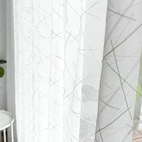 Cortinas de salón KnSam semitransparentes de 160x107 cm para eliminar los reflejos del sol 4