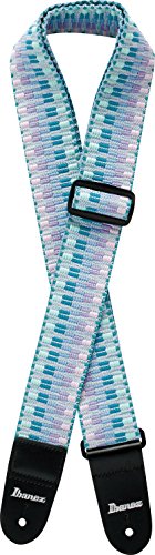 Ibanez GSB50-C5 Sangle tressée pour guitare, Bleu - Les Beatles, Paul McCartney, John Lennon, RIngo Starr, George Harrison Ibanez GSB50-C5 Sangle tressée pour guitare, Bleu