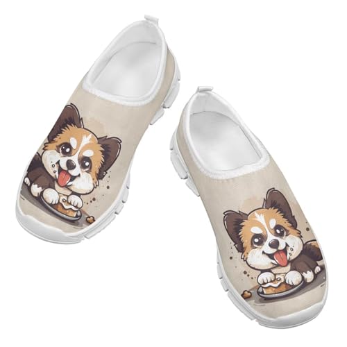 Big Kids Girls Slip on Shoes Size 11.5-4 for Casual Gym Low Top Design3