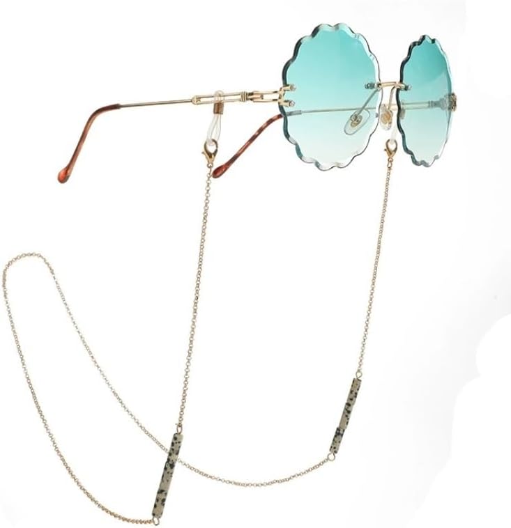 Casual Black Spot Stone Eyeglass Chain Hanging Neck Rope Sunglasses Accessories