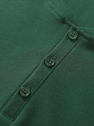 Latuza Men's Cotton Pajama Set Long Sleeve Henley Top Flannel Pants with Pockets4