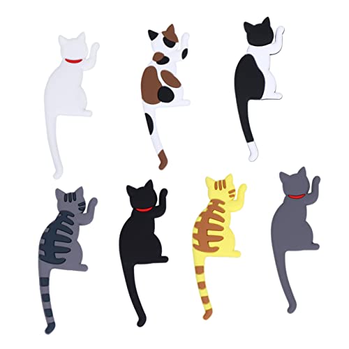 SOLUSTRE Cute Cat Design Magnetic Hook Easy Removal Fridge Door Accessory Home Decor
