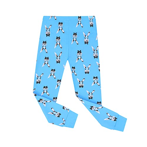 Benaive Easter Pajamas for Boys, Bunny Pjs for Boy Cotton Pajama, 2-Piece Children Pants Set (Rabbit, Blue & Grey, 2T) - image 3