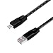 Produktbild USB 2.0 Anschlusskabel mit Lineal, USB (Typ A) zu Micro-USB schwarz, 1m