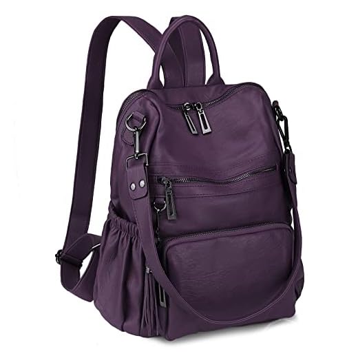 Vegan Leather Travel Backpack Purse