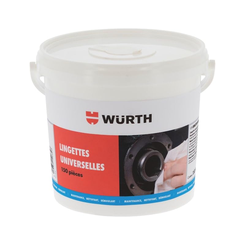 Würth Lingettes Nettoyantes Universelles, Boîte de 150 pièces.