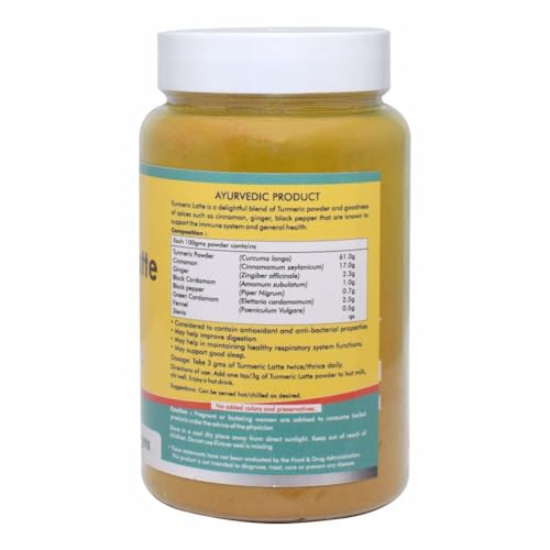 Image of Way2Herbal Turmeric Latte /Haldi Milk Powder | Golden Turmeric Latte Mix - 100 gms - Pack of 2