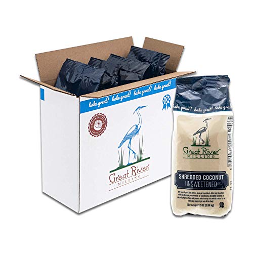 Great River Milling, Shredded Coconut, Non-Organic, 12 Ounces (Pack of 4)