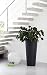 Elho Pure Straight Round High Macetero Redondo, Anthracite, 40 cm