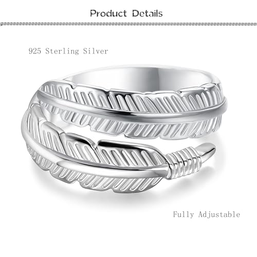 Real 925 Sterling Silver Ring for Women Wedding Engagement Eternity Ring Adjustable Open Ring for Mom Friends Birthday Gifts2