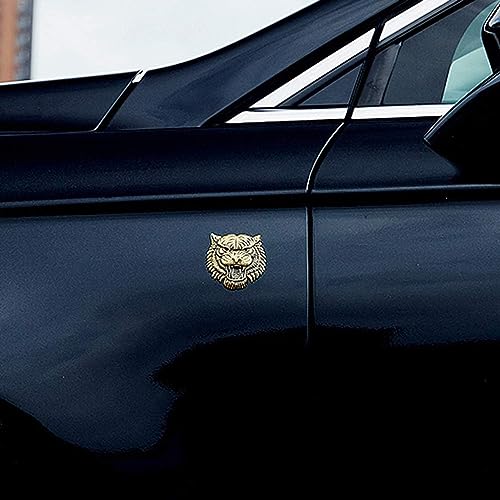 Image of VRT 3D Chrome Emblem Automotive Car, Bike Badges Logo Self Adhesive Sticker (Tiger, Bronze)