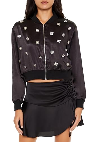 Bomber femme Forever 21 strass veste idéale pour vos sorties