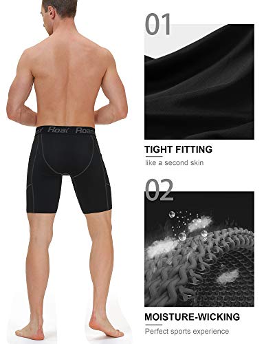 Roadbox Compression Shorts For Men With Perfect Pocket Spandex Boxer Athletic Workout Underwear Fitness #TOP3