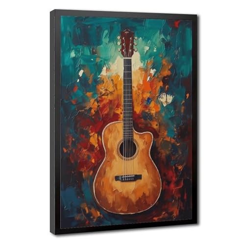 Poster de musique de guitare sur toile de qualité supérieure